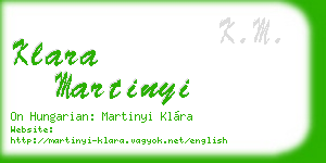 klara martinyi business card